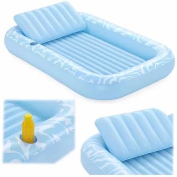 Bestway Sun-Kissed Inflatable Lounge Float with Backrest, 214 x 155 cm
