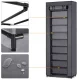 Massido Textile Shoe Cabinet 10 Shelves, Graphite