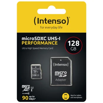 Intenso microSDXC 128 GB Class 10 UHS-I U1 Performance atminties kortelė su adapteriu