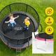 Vaikiškas sodo batutas 4FIZJO PRO 252 cm 8FT, rožinis ir juodas