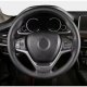 Xtrobb 25304 Sew-On Eco-Leather Steering Wheel Cover, 37-39 cm, Black