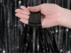 Self-Adhesive Foil Fringe Curtain Backdrop 100 x 180 cm, Black