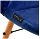 4Rico QS-186 Scandinavian Style Dining Room Chair, Navy Blue Velvet
