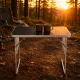 MultiGarden Folding Camping Table, 120x60 cm, Black