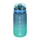 Sports Water Bottle with Time Marker BPA Free, 600ml, Blue-Green