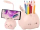 Kids LED Night Light with Organizer and Phone Stand, Pink