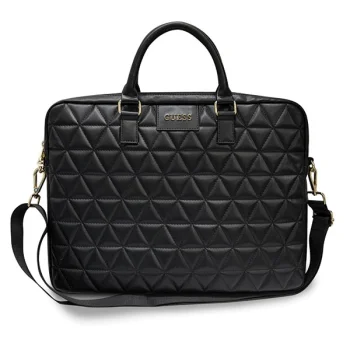 Guess Quilted Laptop Bag 16", Black