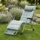 Garden Beach Lounger 2-in-1 with Cushion MultiGarden, Grey
