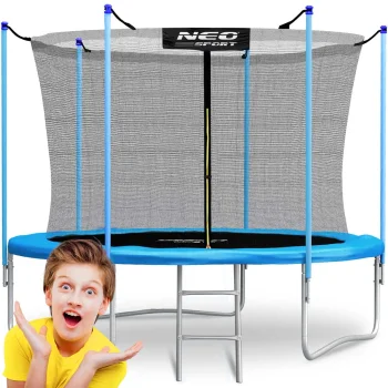 Neo-Sport NS-08W181 Garden Trampoline with Inner Net and Ladder, 252 cm
