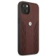 BMW iPhone 13 mini Case Leather Curve Perforate, Red