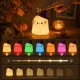 Silicone LED Night Light Ghost, RGB, Touch Control, Timer