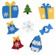 LED Felt Christmas Tree with 21 Ornaments, DIY Wall Hanging Decoration
