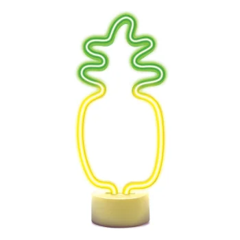 Forever Light LED Neon on Stand Pineapple, Orange/Green