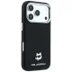 Karl Lagerfeld Grained Choupette Head Metal MagSafe Case for iPhone 17 Pro / 18 Pro - Black