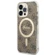 Guess 4G Print MagSafe Bundle for iPhone 13 Pro - Case & Charger - Brown