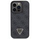 Guess Leather 4G Diamond Triangle case for iPhone 15 Pro - black