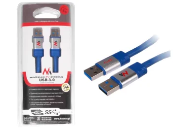 USB 3.0 Cable Maclean MCTV-606 Type-A to Type-A 1.8m, Blue