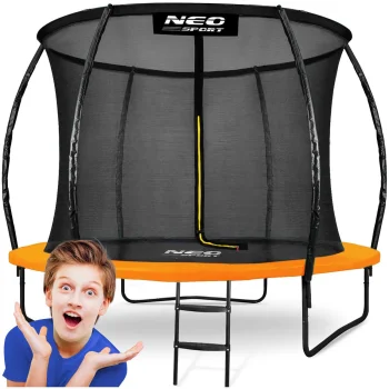 Neo-Sport NS-08C201 Garden Trampoline with Inner Net 252 cm (8ft), Orange