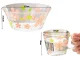 6-Piece Glass Dinnerware Set with Floral Pattern Bowls and Mugs