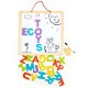 ECOTOYS 3-in-1 Educational Magnetic Drawing Board with Letters