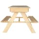 Koka Bērnu Dārza Sols Galds ar Zīmēšanas Tāfeli, 92x78x68 cm | Garden Children\'s Wooden Bench Table