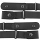 Elastic belt for trousers without buckle, black