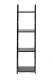 ModernHome LOFT Metal Shelving Unit with 4 Shelves, Black