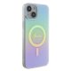 Guess iPhone 15 Plus Case IML Iridescent MagSafe, Turquoise