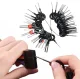 Universal 66-piece pin extractor key set for connectors, silver-black