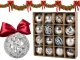 Christmas Tree Baubles Set 6cm Plastic 16 pcs Silver