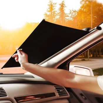 Baseus Auto Close Car Window Sunshade Sun Visor Curtain Blind 64 cm, Black