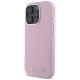 Karl Lagerfeld Saffiano Full Wrapped Elongated Metal Logo MagSafe iPhone 16 Pro Max Case - Pink