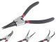 Circlip Pliers Set, 4 Pcs, Straight and Bent, Black