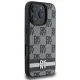 Dkny iPhone 16 Pro Max Case Checkered Pattern & Printed Stripes, Black