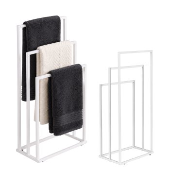 Modernhome Freestanding Towel Stand, 3 Tiers, White