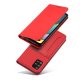 Samsung Galaxy A12 (SM-A125F/DSN) Magnet Card Pouch Wallet Book Case Cover, Red