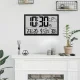GreenBlue GB218 Large LCD Wall Clock with Thermometer