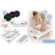 Nukido Nk-279 Foldable Baby Bathtub with Thermometer and Insert, White-Grey