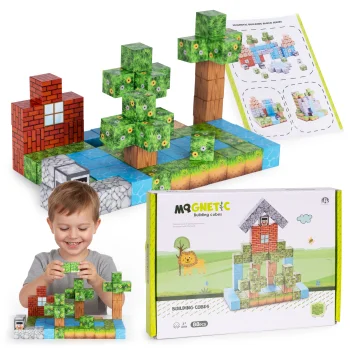 Multistore Magnetic Building Blocks for Kids, 88 Pieces