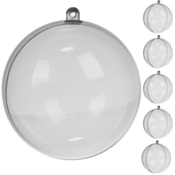 Clear Fillable Christmas Ornaments 10cm, Set of 5 Ruhhy 22276