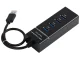 4-Port USB 3.0 Hub Adapter, Black
