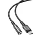 Acefast C1-07 USB Type C to 3.5mm Mini Jack Audio Adapter Cable 18cm, DAC, Black