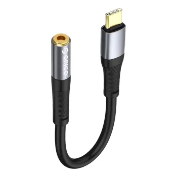 Garso laidas-adapteris Orico AXC-02 USB-C į 3.5 mm lizdą 20 cm, juodas