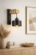 Wooden Wall Sconce Loft Industrial E27 Lamp, Black