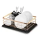 Massido MS-600 Dish Drying Rack with Tray, gold