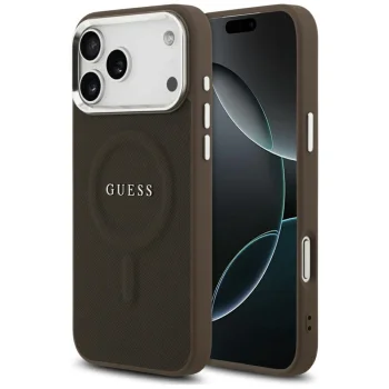 Guess Classic Logo MagSafe Phone Case Cover iPhone 17 Pro - Brown