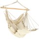 Brazilian Hanging Hammock Chair with Footrest, Beige