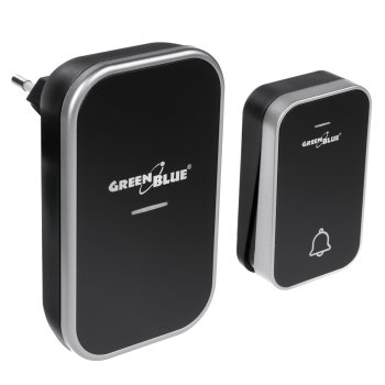 GreenBlue GB157 B Wireless Kinetic Doorbell, Black