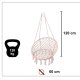 XXL \"Stork\'s Nest\" Swing with Cushion for Garden Terrace or Balcony, Pink