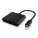 Icy Box IB-CR301-C3 Type-C USB 3.0 Multi Card Reader, Black